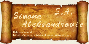 Simona Aleksandrović vizit kartica